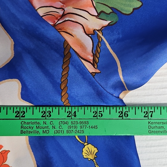 ANTONIO MELANI Raffaella Balloon Sleeve Satin Dress: Oceanprint: XL SEE DETAILS - Picture 10 of 16